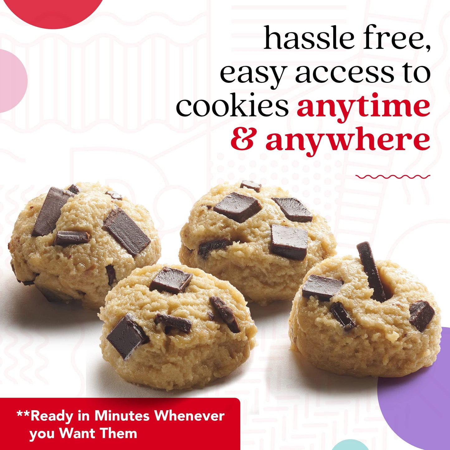 David'S Cookies Preformed Frozen Cookie Dough Chocolate Chunk 80 Count