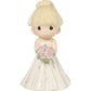 Precious Moments Perfect Couple Bride, Blonde Hair With Light Skin Tone Bisque Porcelain Wedding Figurine & Cake Topper, 172061,