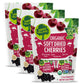 Happy Village Organic Soft Dried Cherries On the Go - 3 Bags (15 Individual Portion Packs) | Healthy, Organic, Non-GMO, Vegan, K