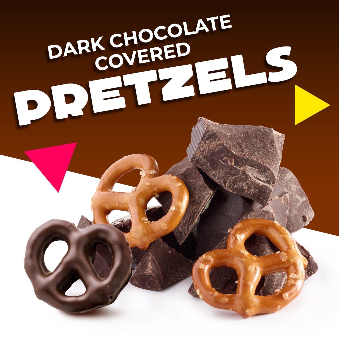 Dark Chocolate Covered Pretzels, Salted Pretzels in Mildly Sweet Smooth Dark Chocolate, 14 Ounce Bag