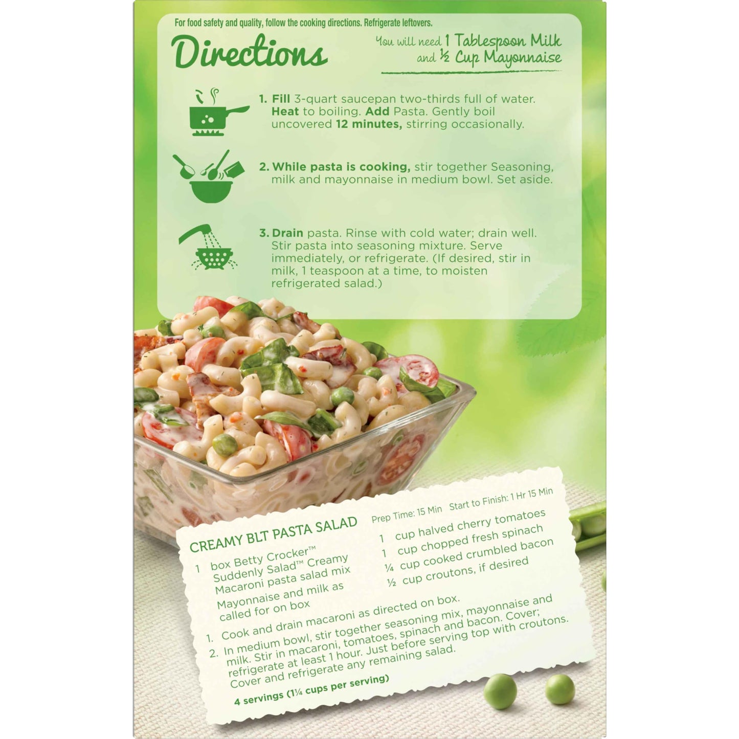 Suddenly Pasta Salad Creamy Macaroni, 6.5 Ounces, 12 per Case.