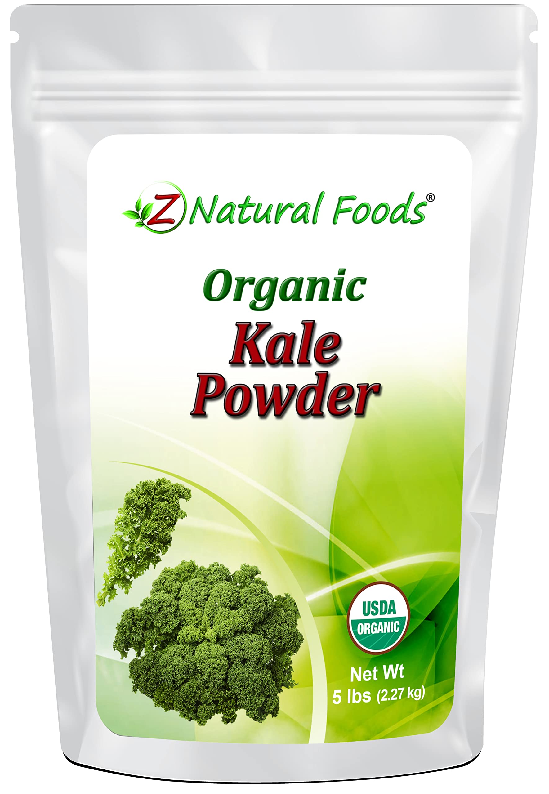 Z Natural Organic Kale Powder, Vegan Superfood Supplement For Drinks, Juice, Shakes, Smoothies Recipes, All Natural, Raw, Vegan,