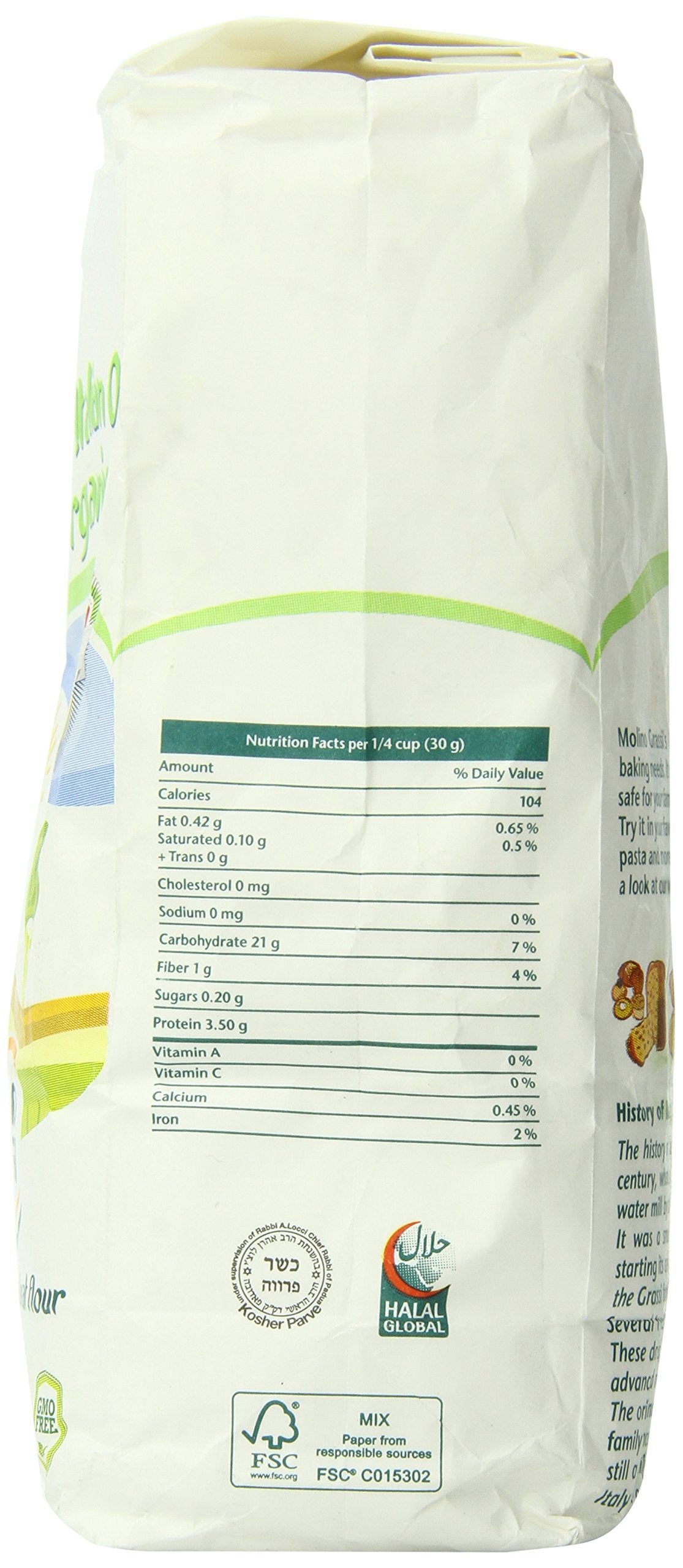 Molino Grassi Usda Organic Italian Soft Wheat Flour, 2.2 Lb
