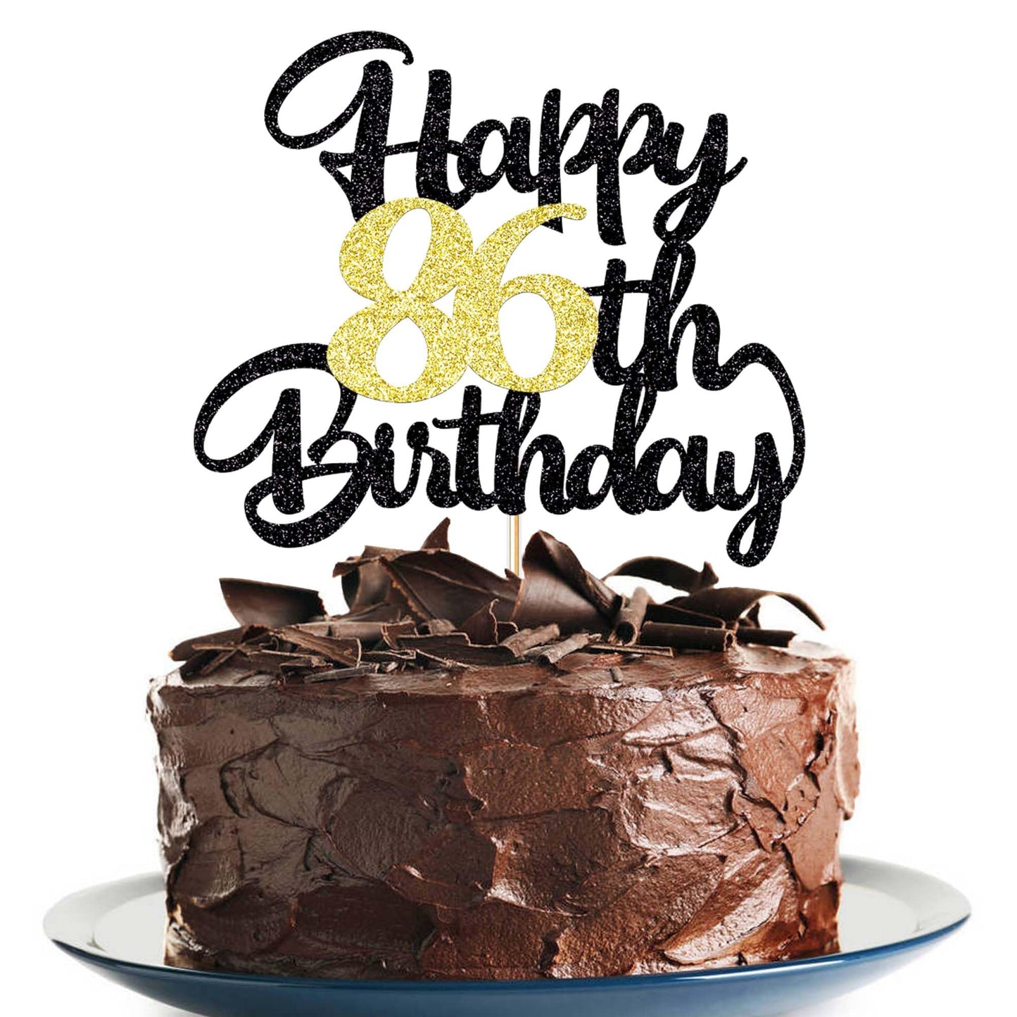 Klionjor 86Th Happy Birthday Cake Topper Happy Birthday Cake Decoration 86Th Birthday Party Decoration Gift Pluflavor Blend