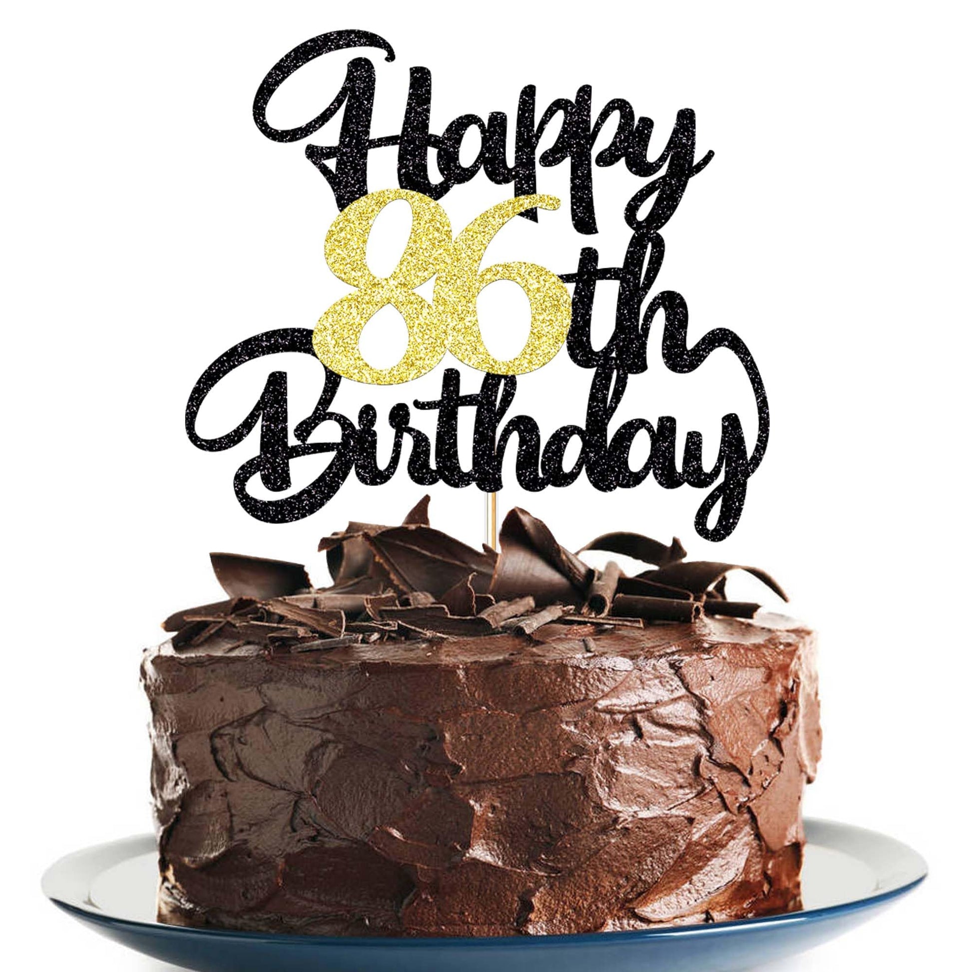 Klionjor 86Th Happy Birthday Cake Topper Happy Birthday Cake Decoration 86Th Birthday Party Decoration Gift Pluflavor Blend