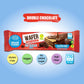 BRAIN FOODS Gluten Free Vegan Double Chocolate Wafers - 12 Bars, No Sugar Added, High Fiber, No Palm Oil, 1.4 oz, 170 Calories,