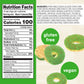 Snak Club Tajin Apple Rings Gummy Candy, Fruit Candy Gummies with Chili and Lime Seasoning, Mild, Gluten-Free and Vegan Snacks,