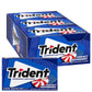 Trident Sugar Free Gum, Perfect Peppermint Flavor, 14 Pieces per Pack, 12 Packs, Total 168 Pieces