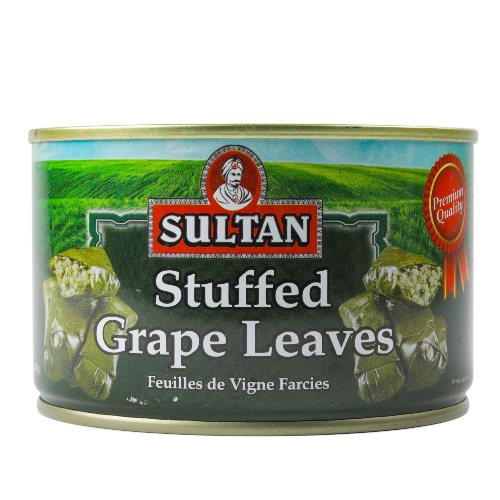 Sultan Vegetarian Stuffed Grape Leaves, Precooked Premium Dolma, Dolmades. Perfect For Mezze Platter, Serve Hot Or Cold, Appetizer Or Entrée! 14 Oz Pack Of 24