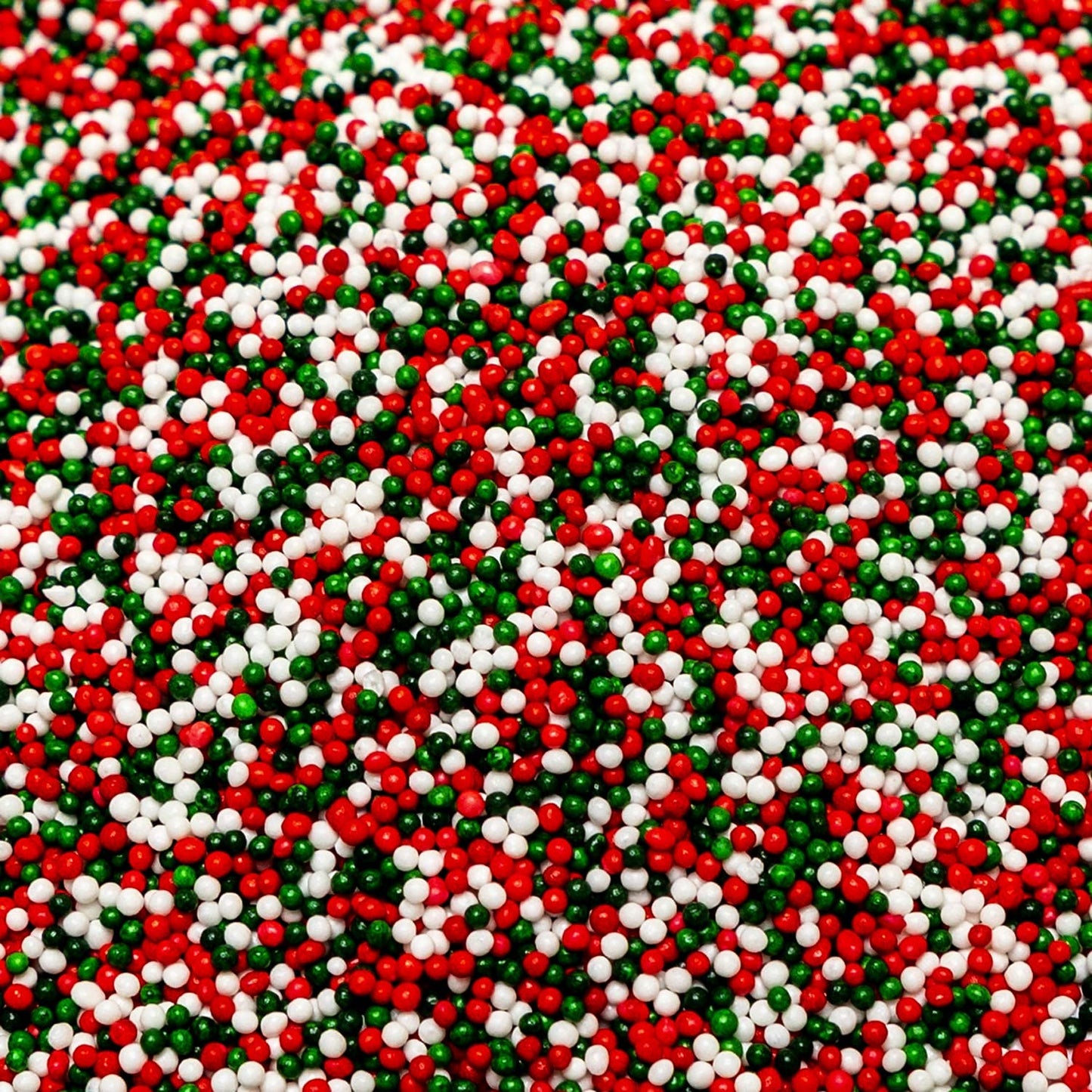 Christmas Jingle Mix Nonpareils  Red  Green and White Sprinkles  Bulk Size (1lb. Resealable Zip Lock Stand Up Bag)