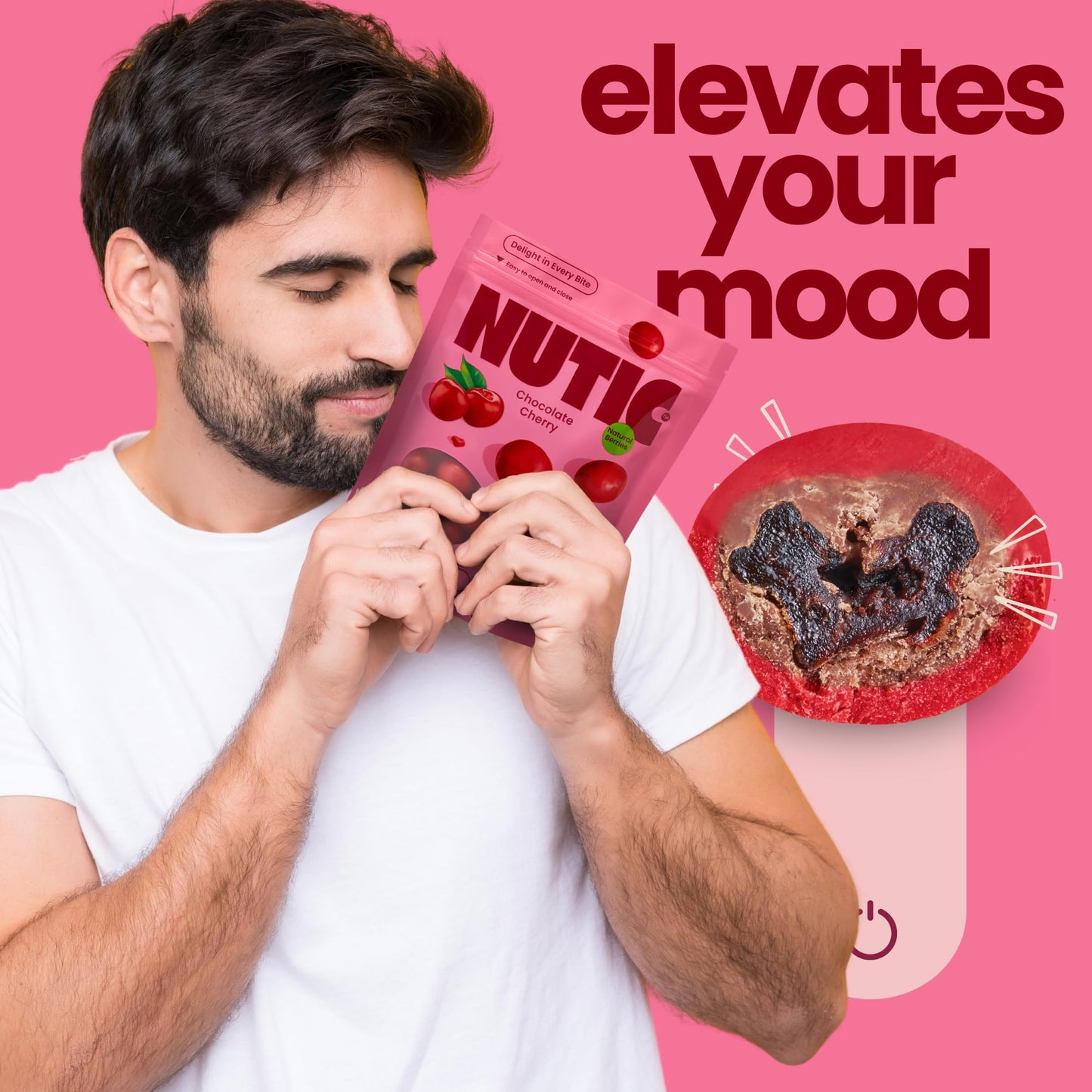 Nutic Chocolate Covered Cherries - 5Lb, Tart Dried Fruit Coated In White And Milk Chocolate - Chocolate Dried Red Cherry Cordial