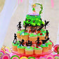 ZHUOWEISM 24 PCS Cupcake Toppers - Star Glitter Neverland Peter Pan Decor for Baby Shower & Birthday, Black, Bamboo Material