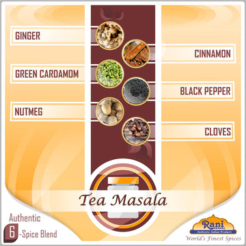 Rani Tea (Chai) Masala Indian Spice Blend 3Oz (85G) Pet Jar, Pack Of 12 ~ All Natural | Vegan | Gluten Friendly | Salt & Sugar F