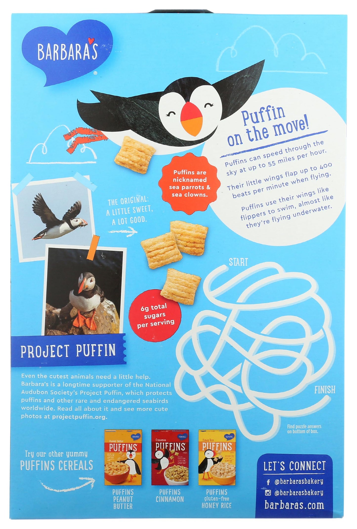 Barbaras Bakery Original Puffins Cereal, 10 Oz