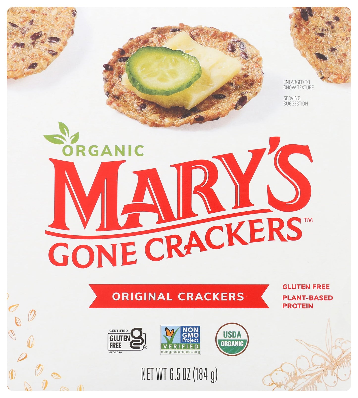 Marys Gone Crackers, Organic, Original, 6.5 Oz