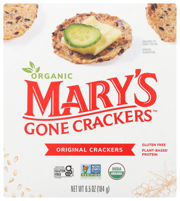 Marys Gone Crackers, Organic, Original, 6.5 Oz