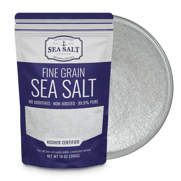 Fine Grain Sea Salt, Table Salt Replacement Fine Sea Salt for Baking, Pure Non-Iodized Baja Salt, Mineral Rich Cooking Salt, Fin