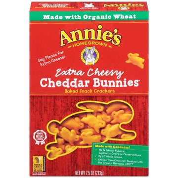 Organic Extra Cheesy Cheddar Bunny 7.50 Ounces (Case of 12)