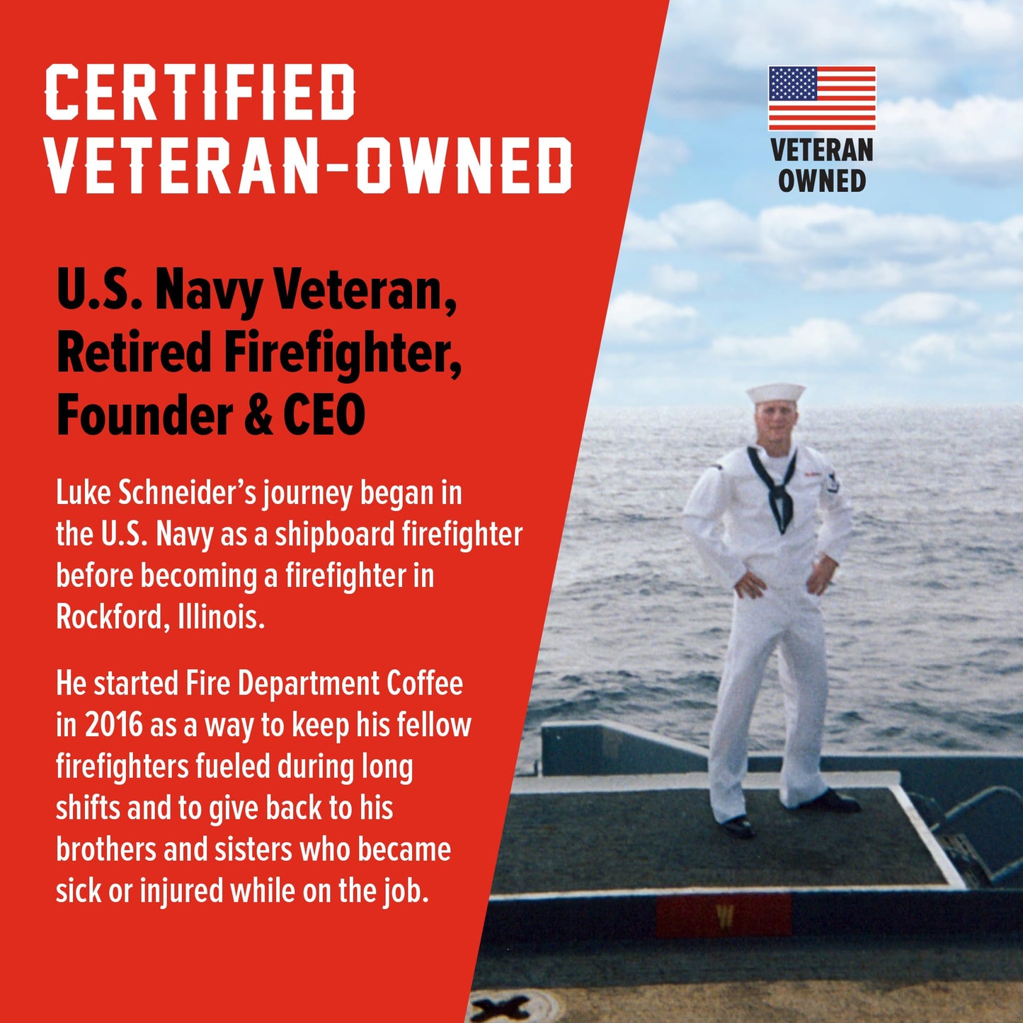 Fire Department Coffee - Gives Back to Firefighters - Bold & Smooth Shellback Espresso Coffee Pods - Roasted in the USA - Made with enhanced Coffee Beans - Veteran Owned - 12 Single Pods