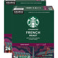Starbucks K-Cup Pods French Roast Dark Roast Coffee 24 CT (Pack of 2)