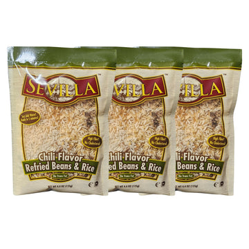 Generic Refried Beans & Rice, Chili Flavor, 4.4 oz (Pack of 3) - Delicious, Convenient Meal Option