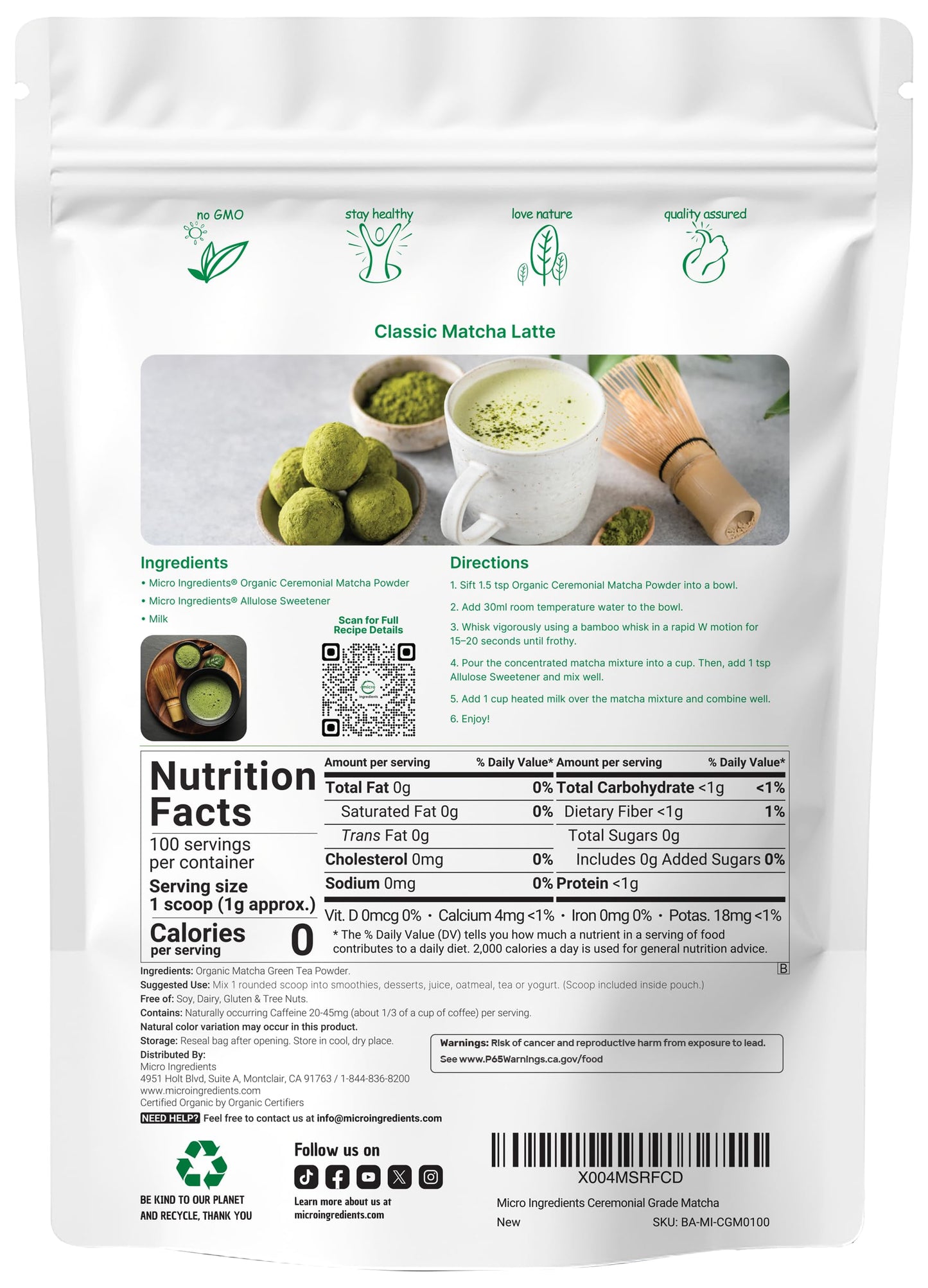 Organic Ceremonial Grade Matcha Powder  100g | 100 Servings | enhanced First Harvest Authentic Japanese Origin | 100% Pure Barista-Grade Sugar-Free Matcha Green Tea For Latte  Beverage & Baking