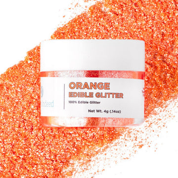 Sweets Indeed, Edible Glitter, Orange, Halloween, Perfect for Drinks, Cocktails, Beverages & Cake Decorating, Dessert Cake Toppe