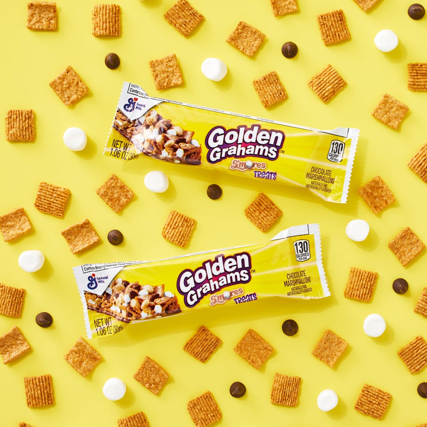 Golden Grahams Breakfast Cereal Treat Bars, S'Mores, Snack Bars, 8 Ct (Pack Of 6)