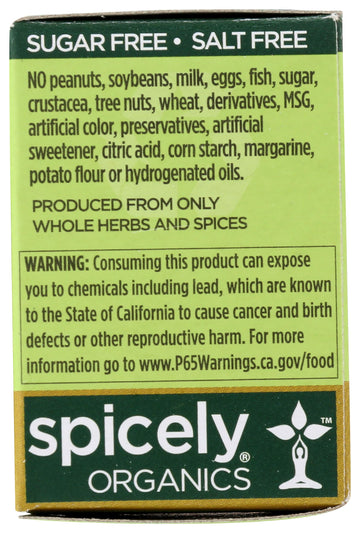 Spicely Organic Adobo Seasoning 0.4 Oz Certified Gluten Free