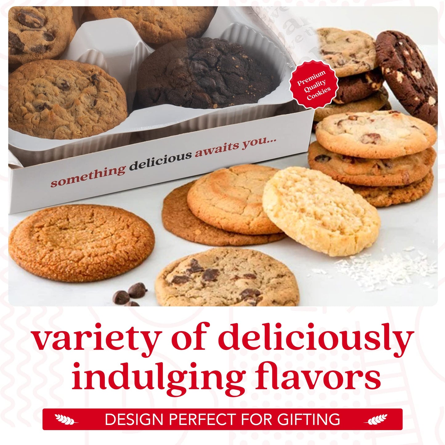 David'S Cookies Assorted Cookies In Carton Pack | Delicious Homemade Treats, Freshly-Baked Gourmet Food Cookie Gift Snacks - Gre