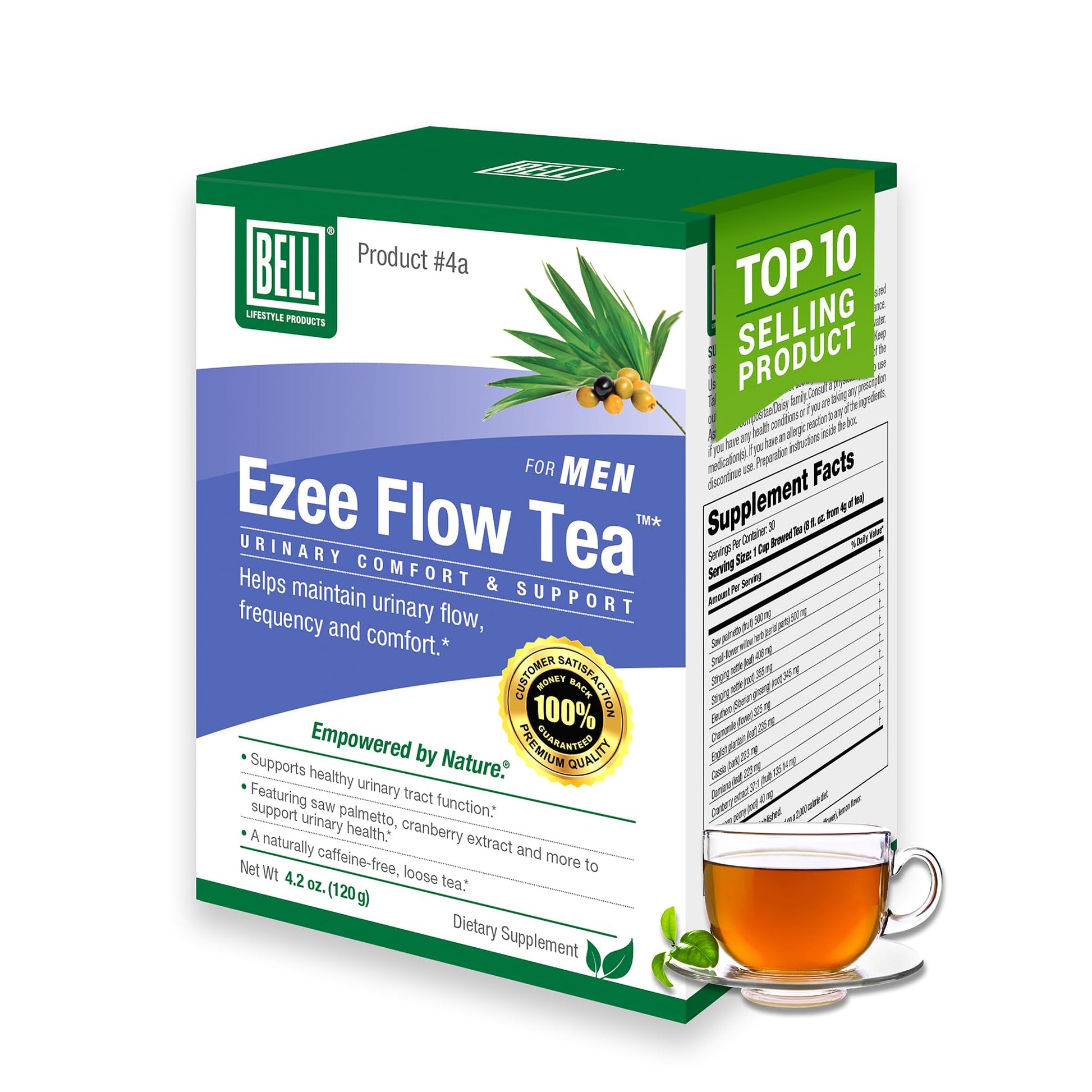 Bell Ezee Flow Urinary Support Tea For Men -A Natural Solution - Helps Ease The Flow And Normalize Urinary Frequency Without The Burning And Dribbling