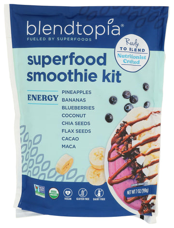 BLENDTOPIA Smoothie Energy Blend Superfood, 7 OZ