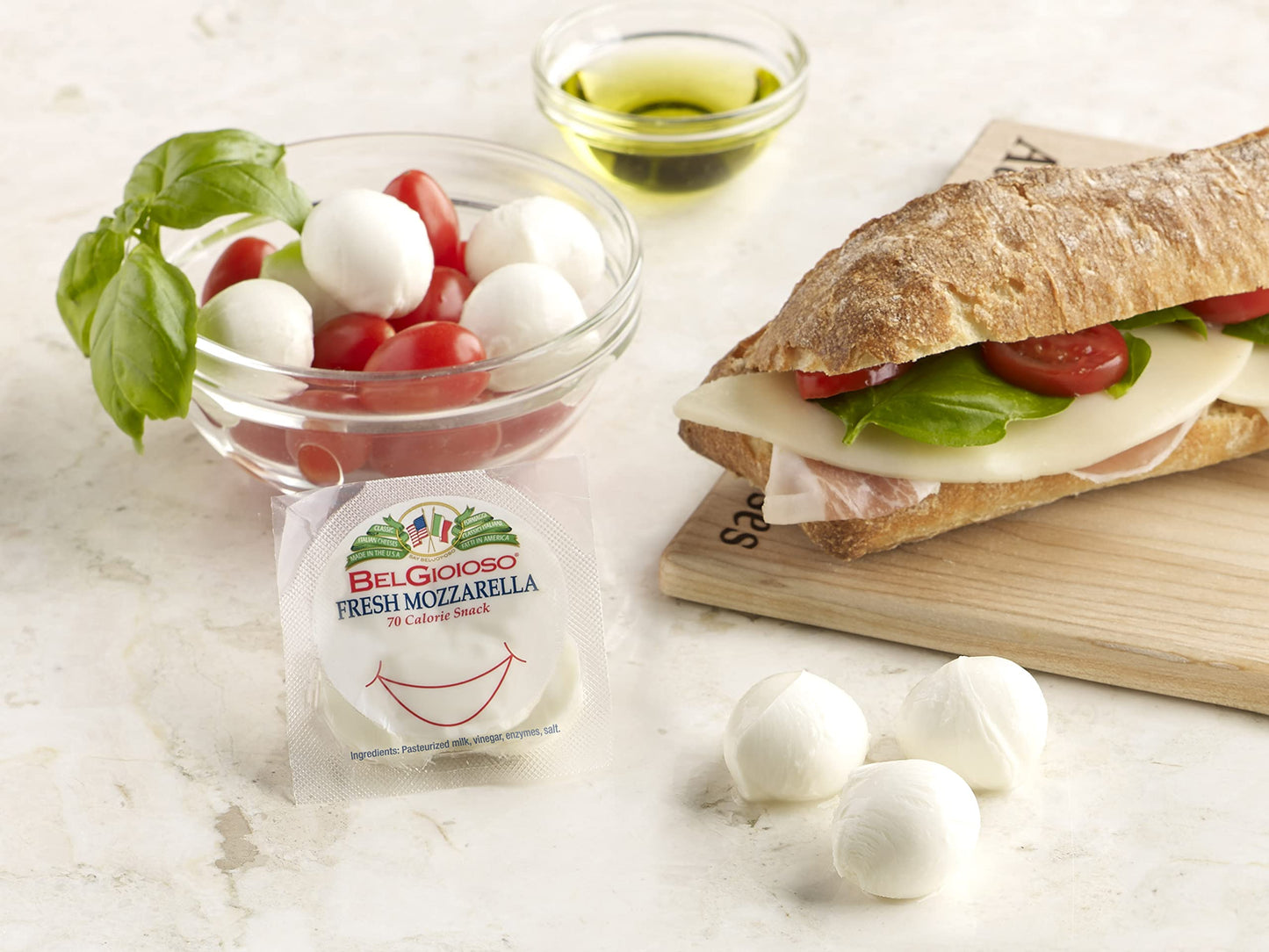 Belgioioso, Fresh Mozzarella Snacking Cheese, 6 oz