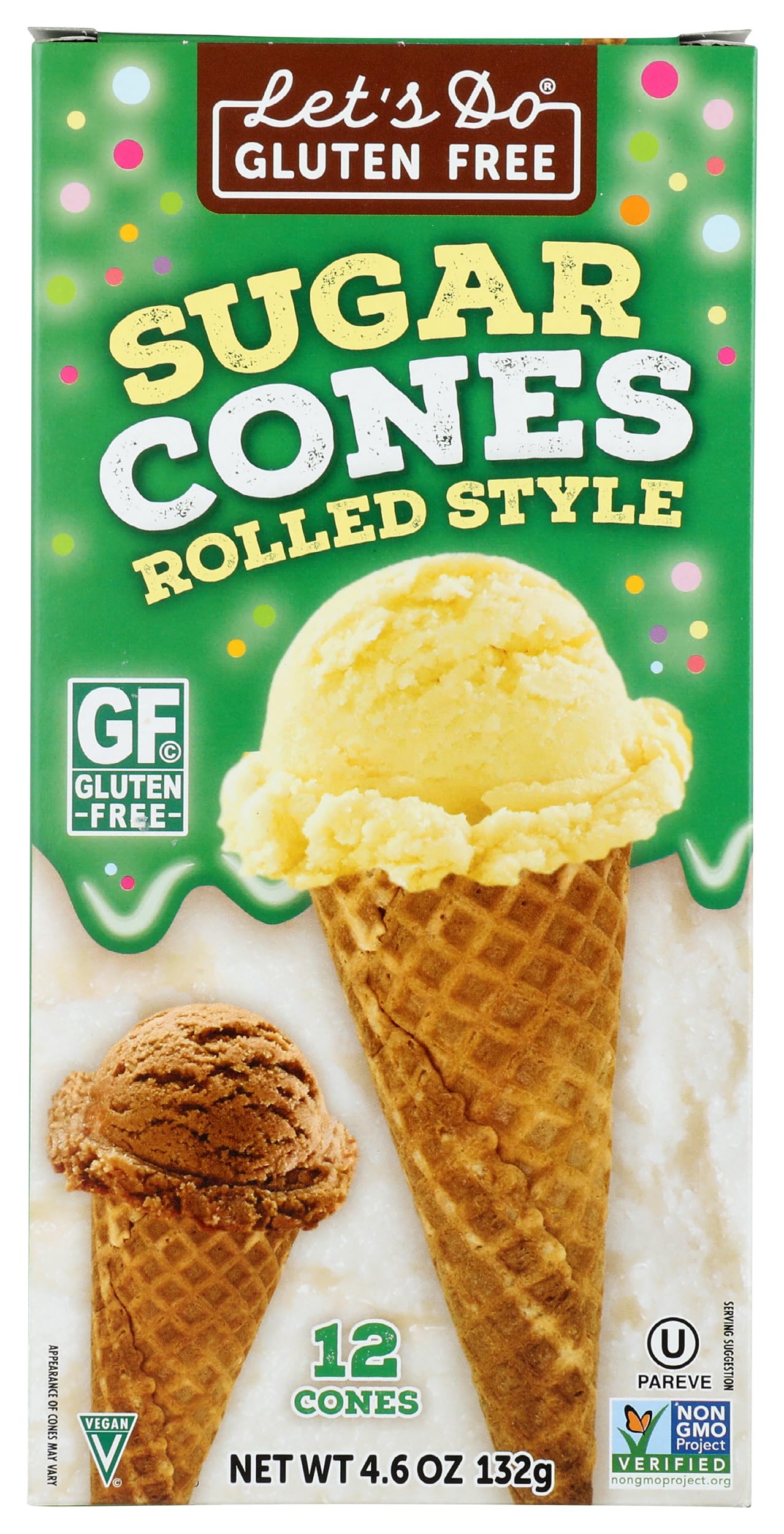 Lets Do Organic Sugar Cones, 4.6 Ounce, Brown, Plastic