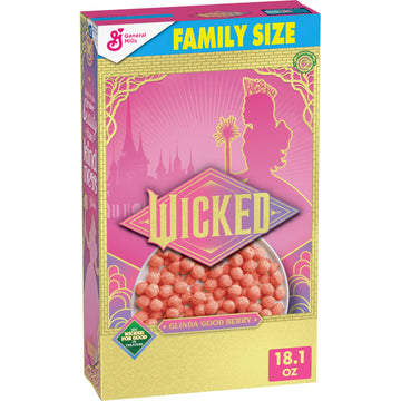 General Mills Wicked Cereal, Glinda Good Berry Flavor, Family Size, 18.1 oz