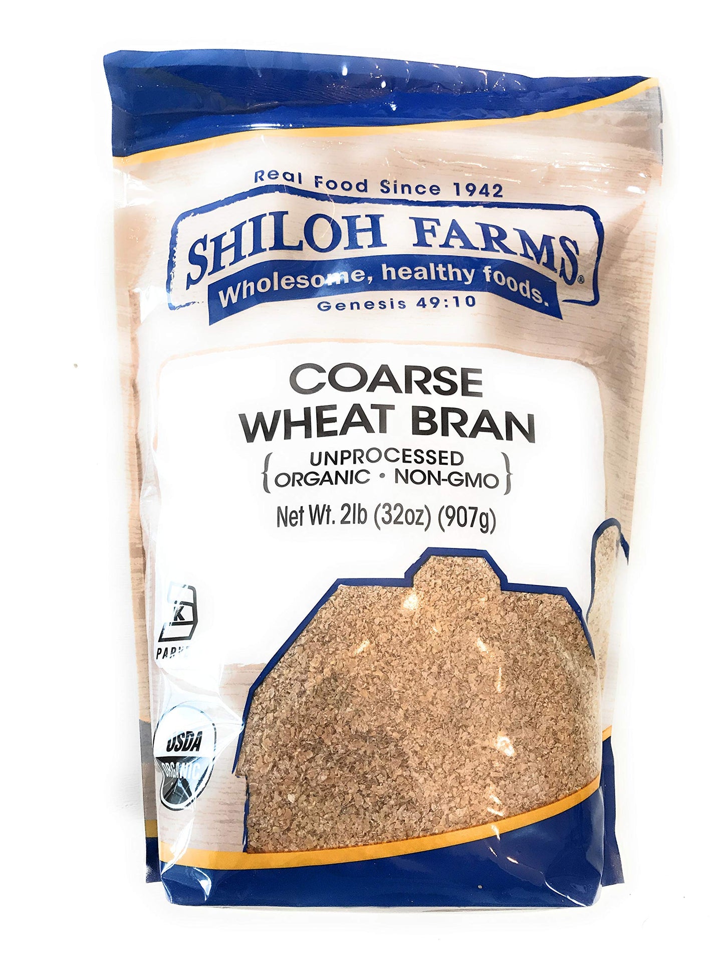 Shiloh Farms - Organic Unprocessed Coarse Wheat Bran - 32 Ounce