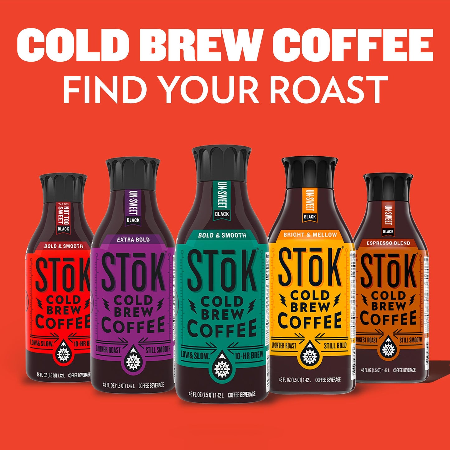 STOK Cold Brew Espresso Coffee Shots, Unsweetened, 0.43 Fl Oz, Pack of 264, Model 041271024159