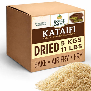 Dolce Calma 11 Lb Dried Kataifi Dough Bulk Pack | Kadayif For Dubai Chocolate Bar  Kunafa & Baklava Desserts | Shredded Fillo For Pistachio Cream & Bakery Creations
