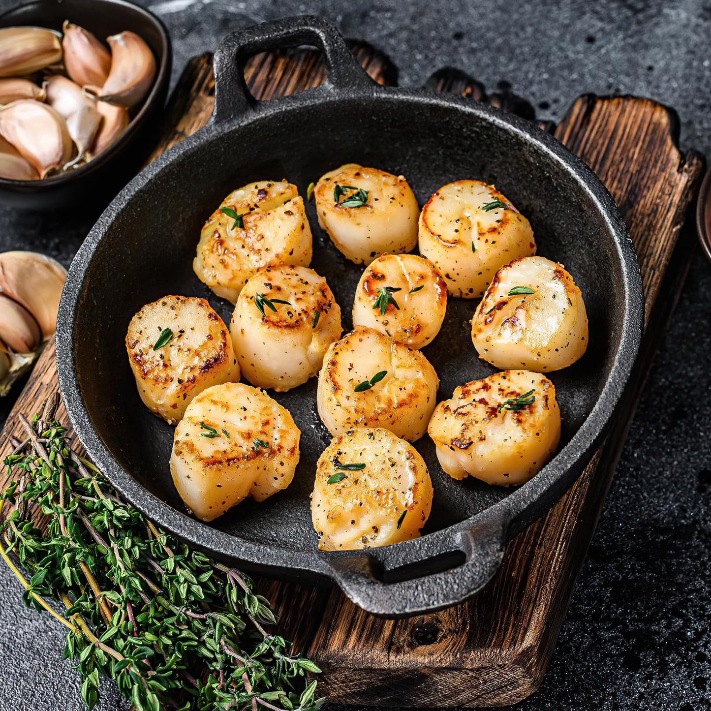 OCEANZEN:Premium Frozen Seafood Premium 10 to 20 Count Per Pound Dry Sea Scallops(4 LB)