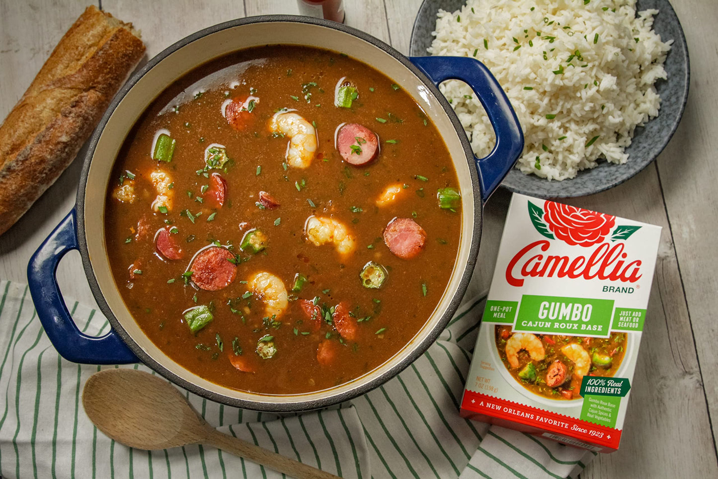 Camellia Brand Gumbo Cajun Roux Base, Authentic Louisiana Flavor (Twin Pack)
