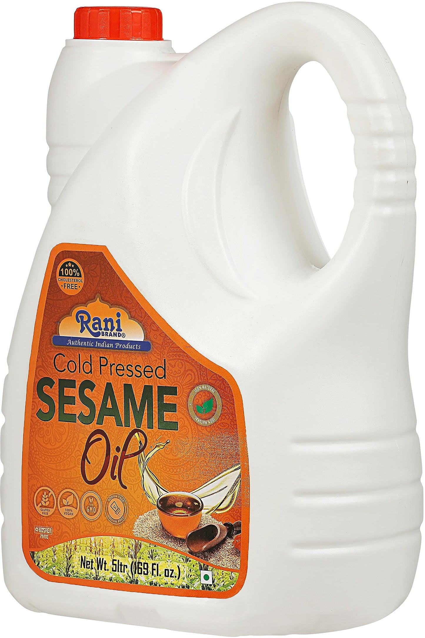 Rani Sesame Oil 169 Ounce (5 Liter) Cold Pressed | 100% Natural | Non-Gmo | Kosher | Vegan | Gluten Free