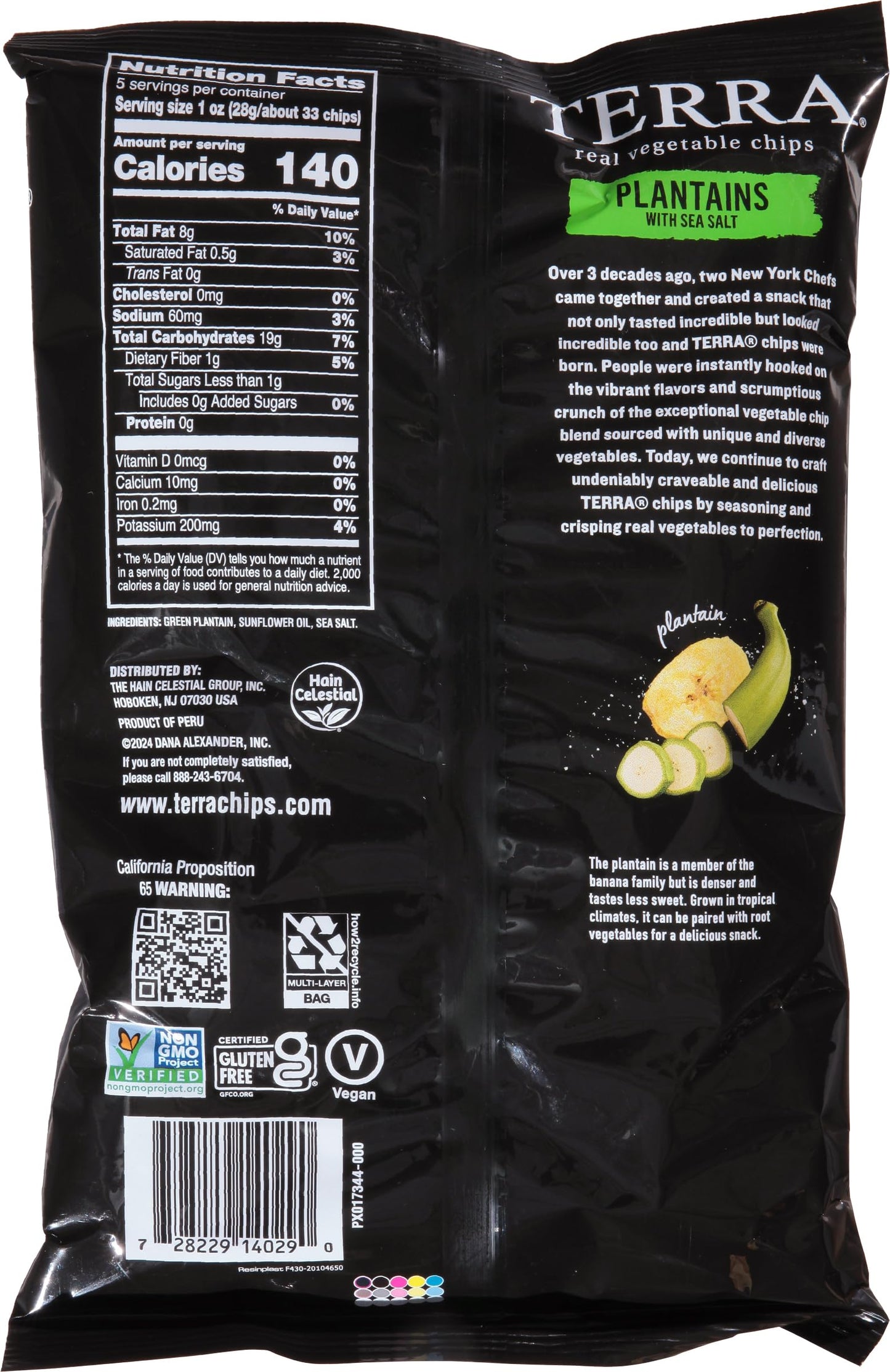 Terra Chips, Plantain Sea Salt, 5 Oz