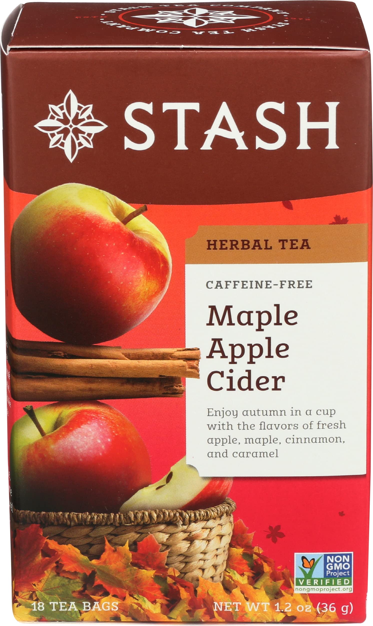 Stash Tea Bag Maple Apple Cider, 18 Count, Pack of 1, Model 0077652084382