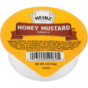 Heinz Honey Mustard Single Serve Dipping Sauce (60 ct Pack, 2 oz Dipping Cups)