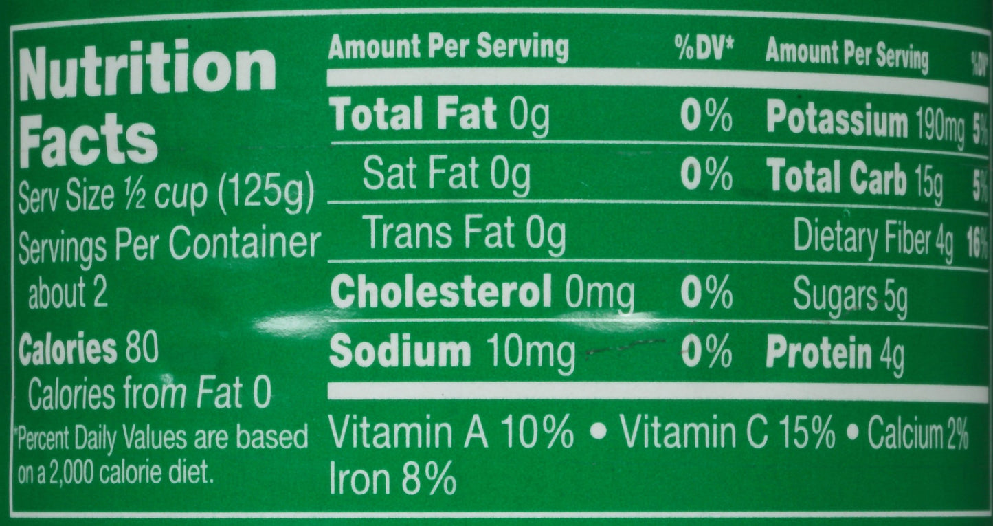 Del Monte Canned Fresh Cut Sweet Peas No Salt Added, 8.5-Ounce (Pack Of 12)