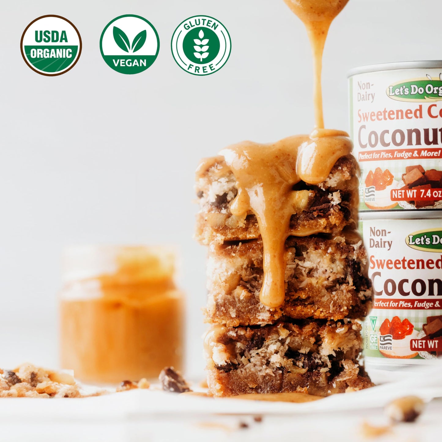 Lets Do Organic Caramel Condensed Coconut Milk - Vegan Condensed Milk Canned, Coconut Condensed Milk Canned Sweetened - 7.4 Ounc