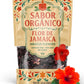 Sabor Orgánico Dried Hibiscus Flowers for Tea | Non-GMO, Resealable Pouch | 1lb (16oz)