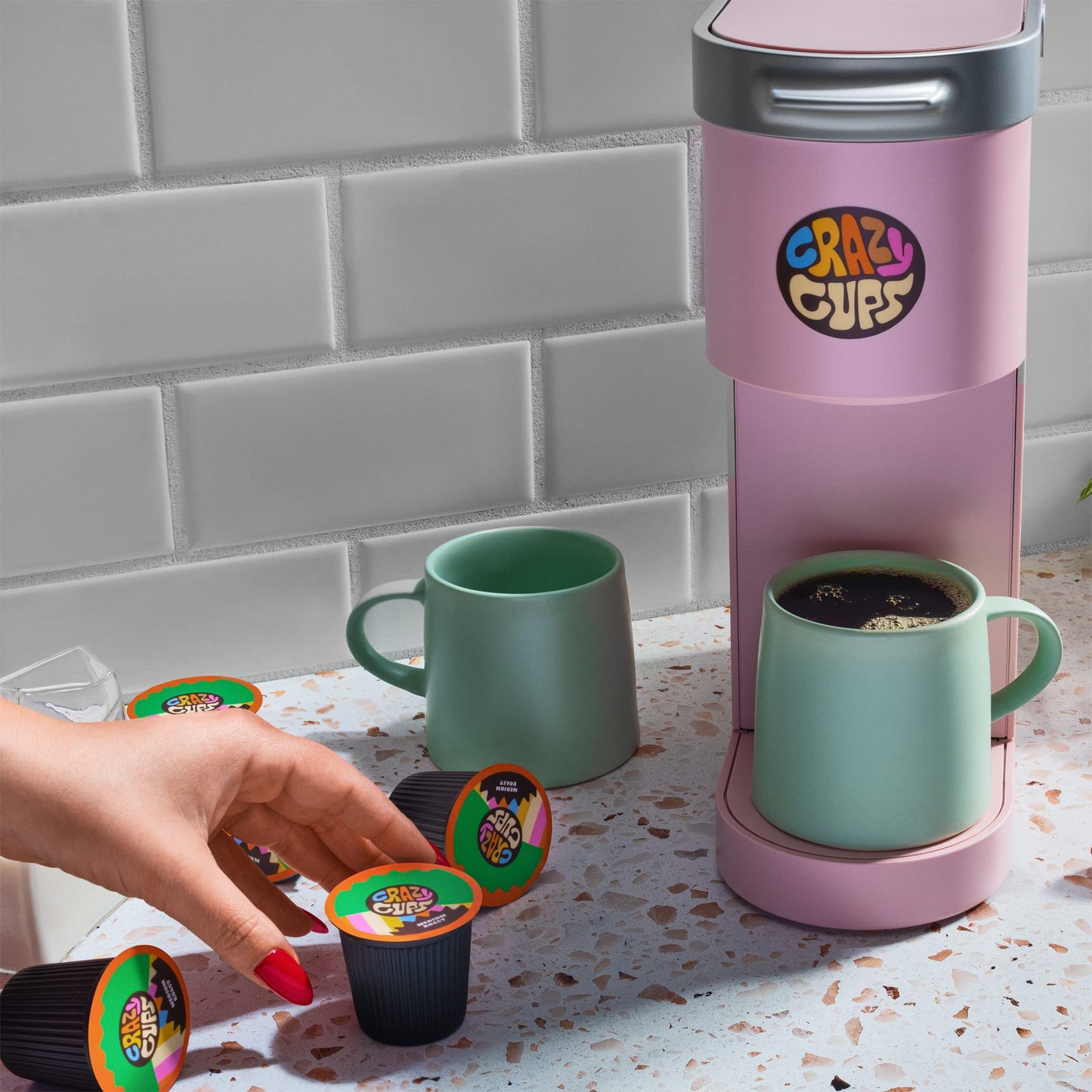 Crazy Cups Black Forest Chocolate Cherry Coffee Pods, Flavored Coffee Pods In Single Serve Cups Compatible With Keurig K Cups Ma