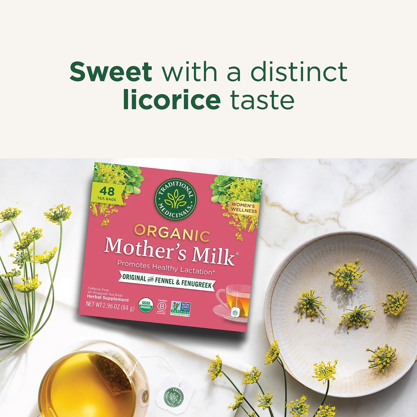 Traditional Medicinals Organic Mother'S Milk Women'S Tea, Promotes Healthy Lactation - 48 Tea Bags