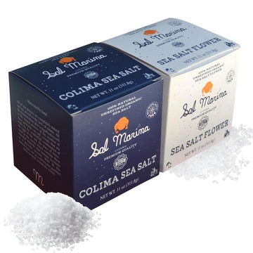 Sal Marina | Sea Salt & Sea Salt Flower 11Oz | Kosher Salt 100% Natural - Vegan Gluten Free Organic Table Salt Seasoning Food